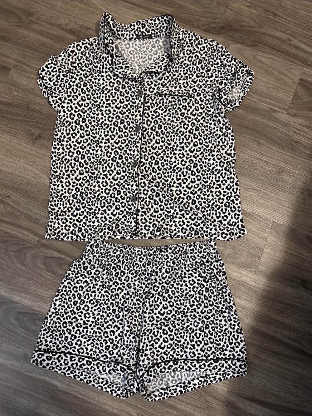 Tart Black & White Leopard Short Sleeve Pajama Set